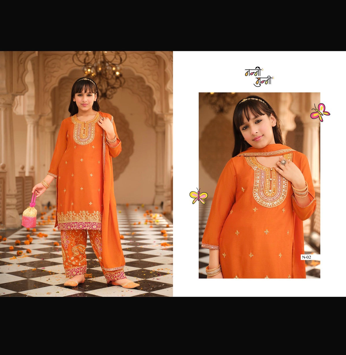 Beautiful designer Punjabi patiala suit for kids