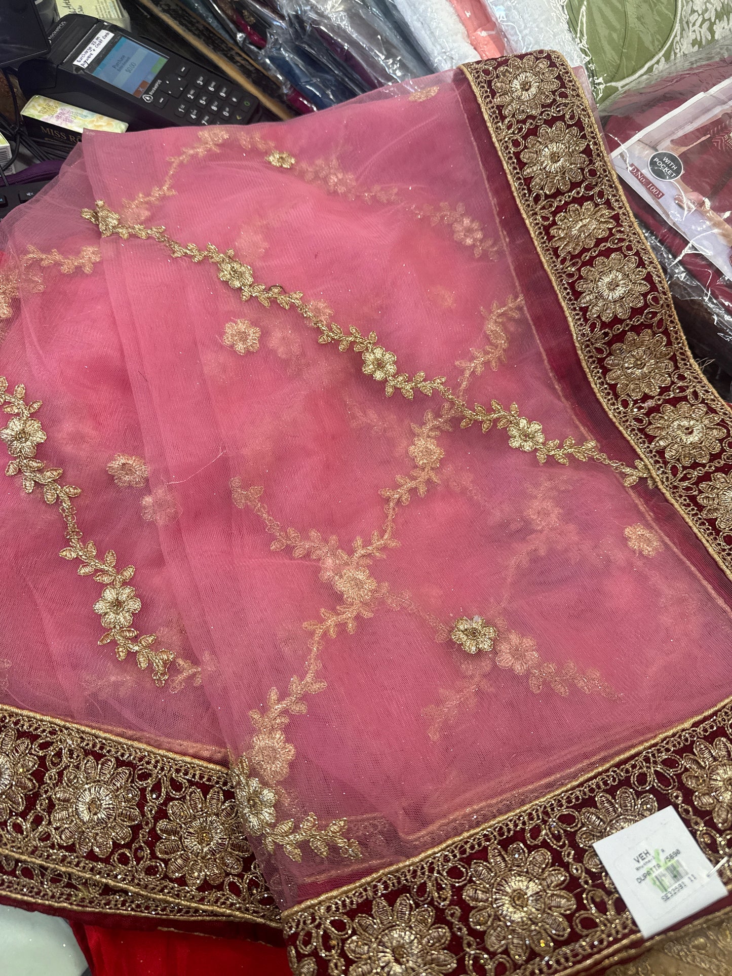 Beautiful designer bridal dupptta