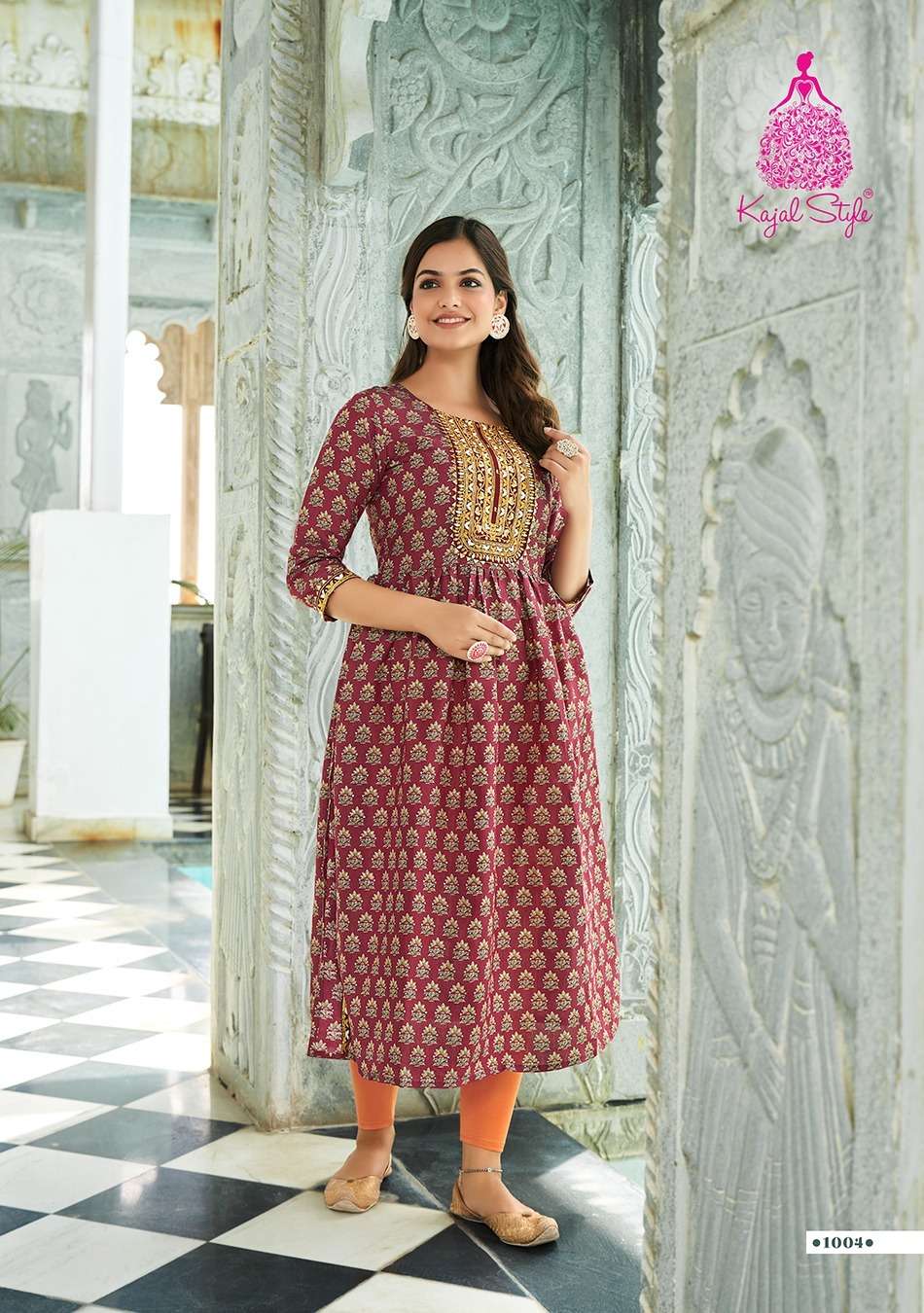 Beautiful designer nayra cut kurti