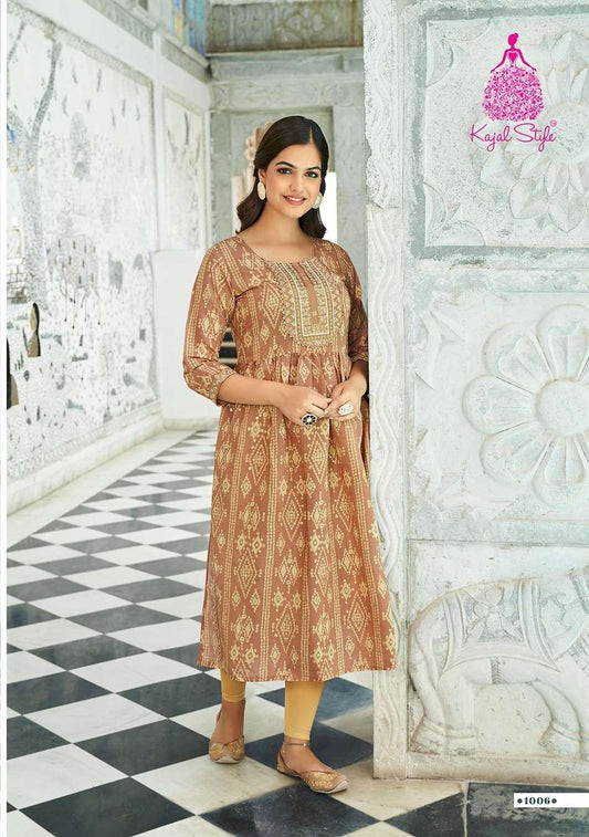 Beautiful designer nayra cut kurti