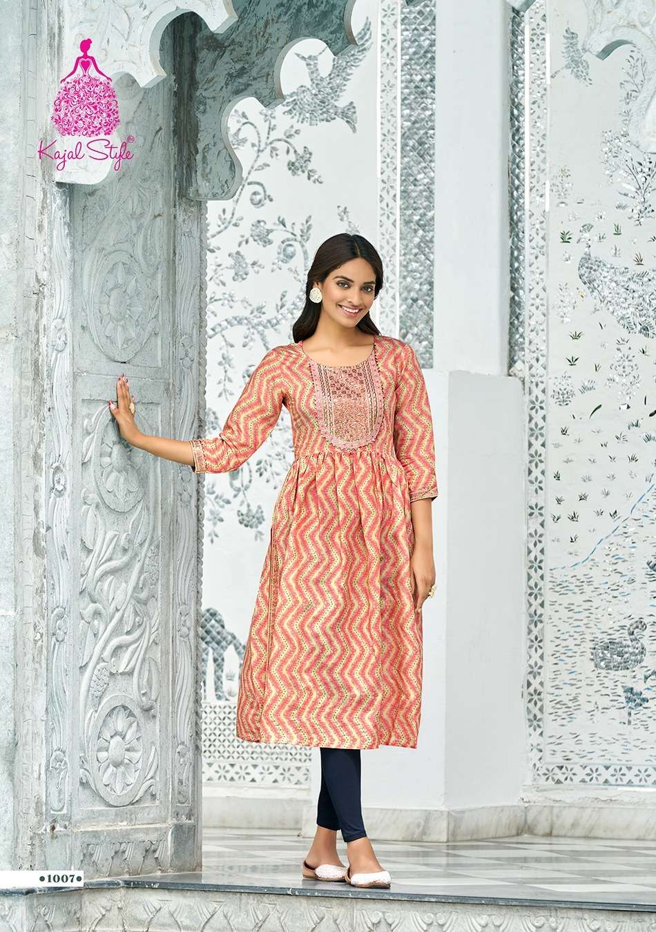 Beautiful designer nayra cut kurti