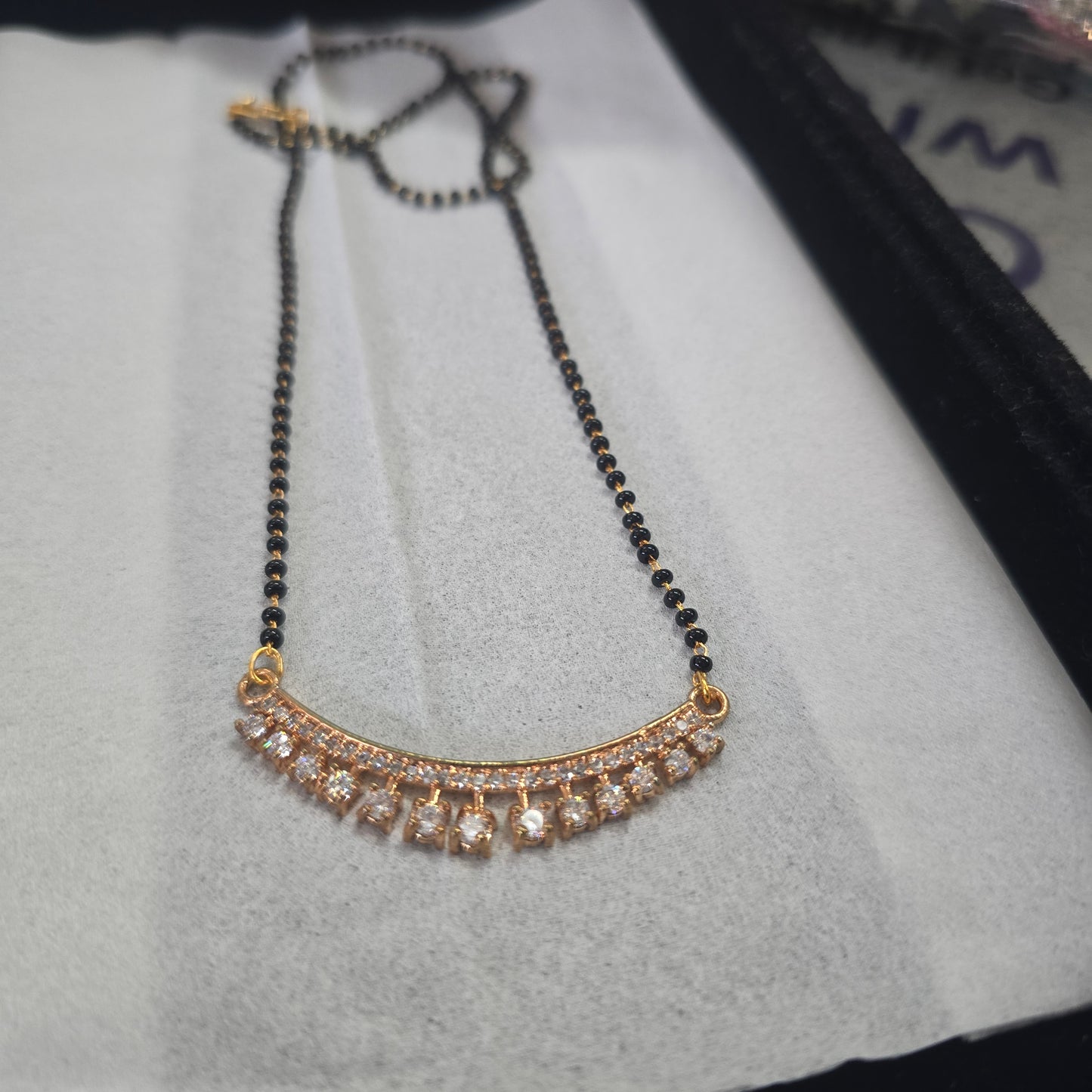 Beautiful designer American diamond mangalsutra