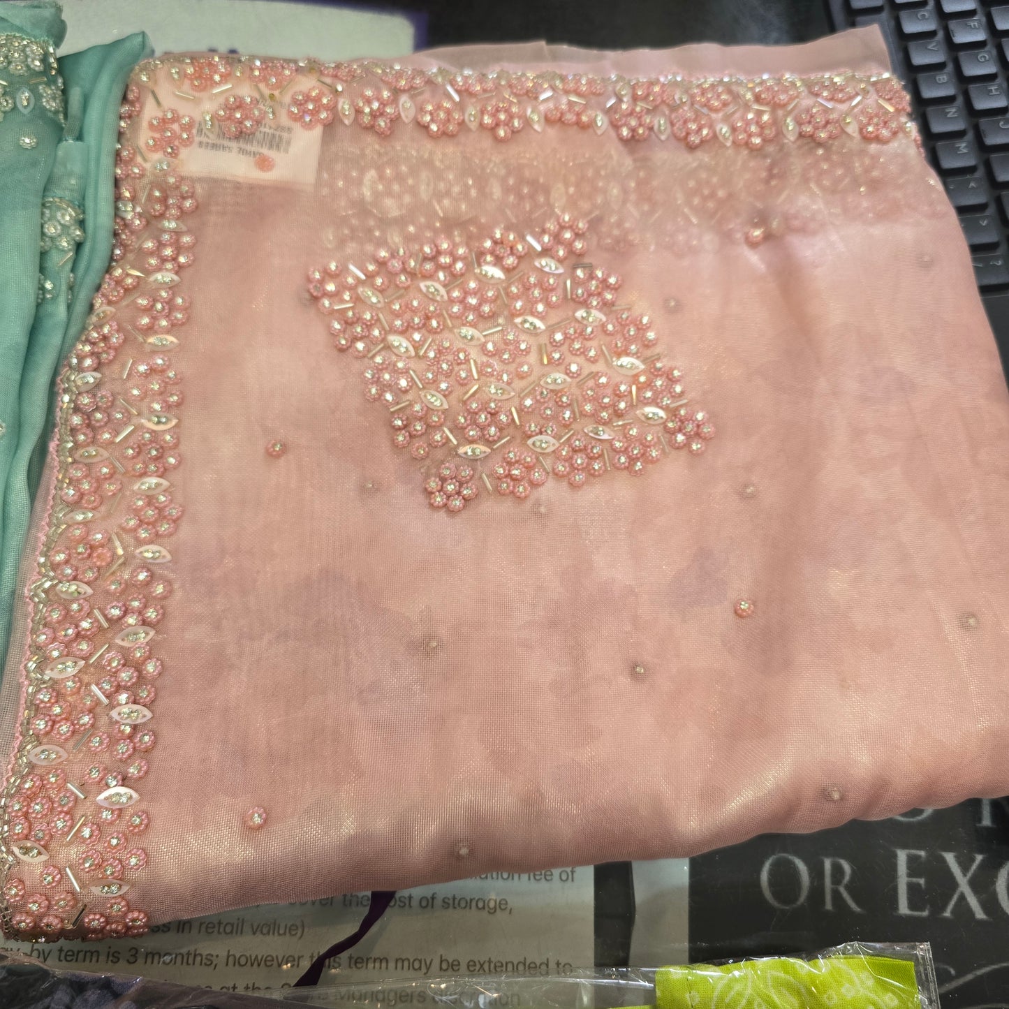 Beautiful designer fully hand embroidery saree