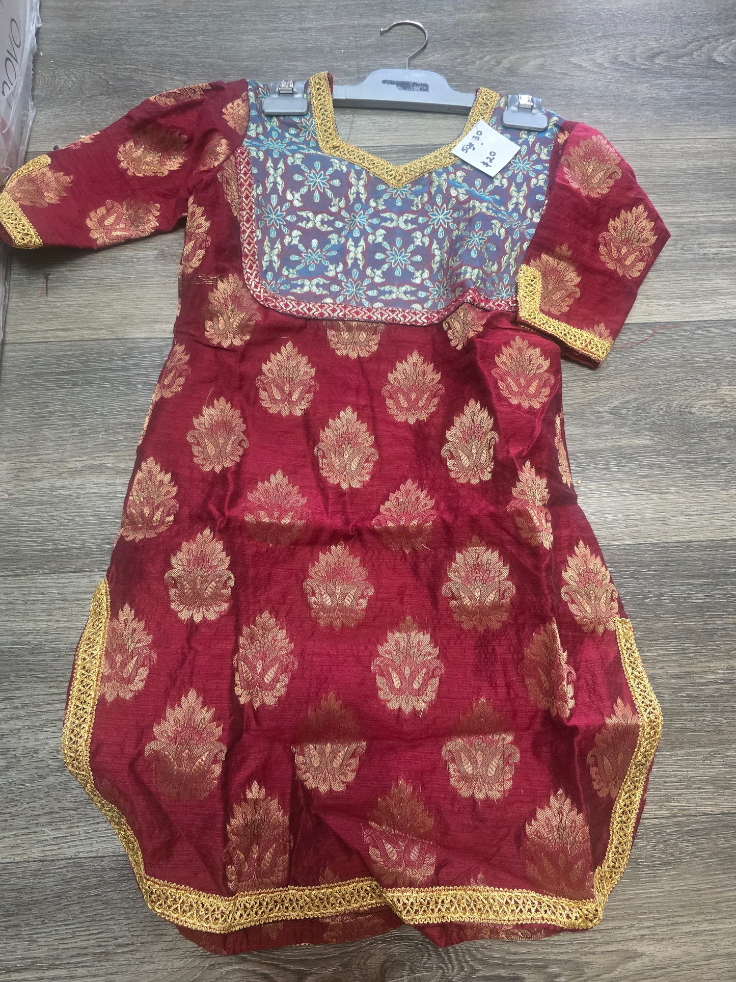 Beautiful designer kids silk kurti