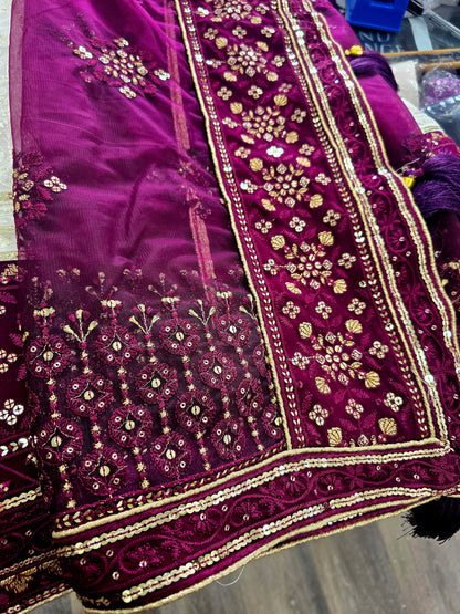 Beautiful designer lucknowi unstitched lengha