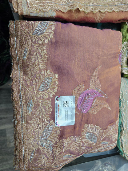 Beautiful designer tissue silk  saree