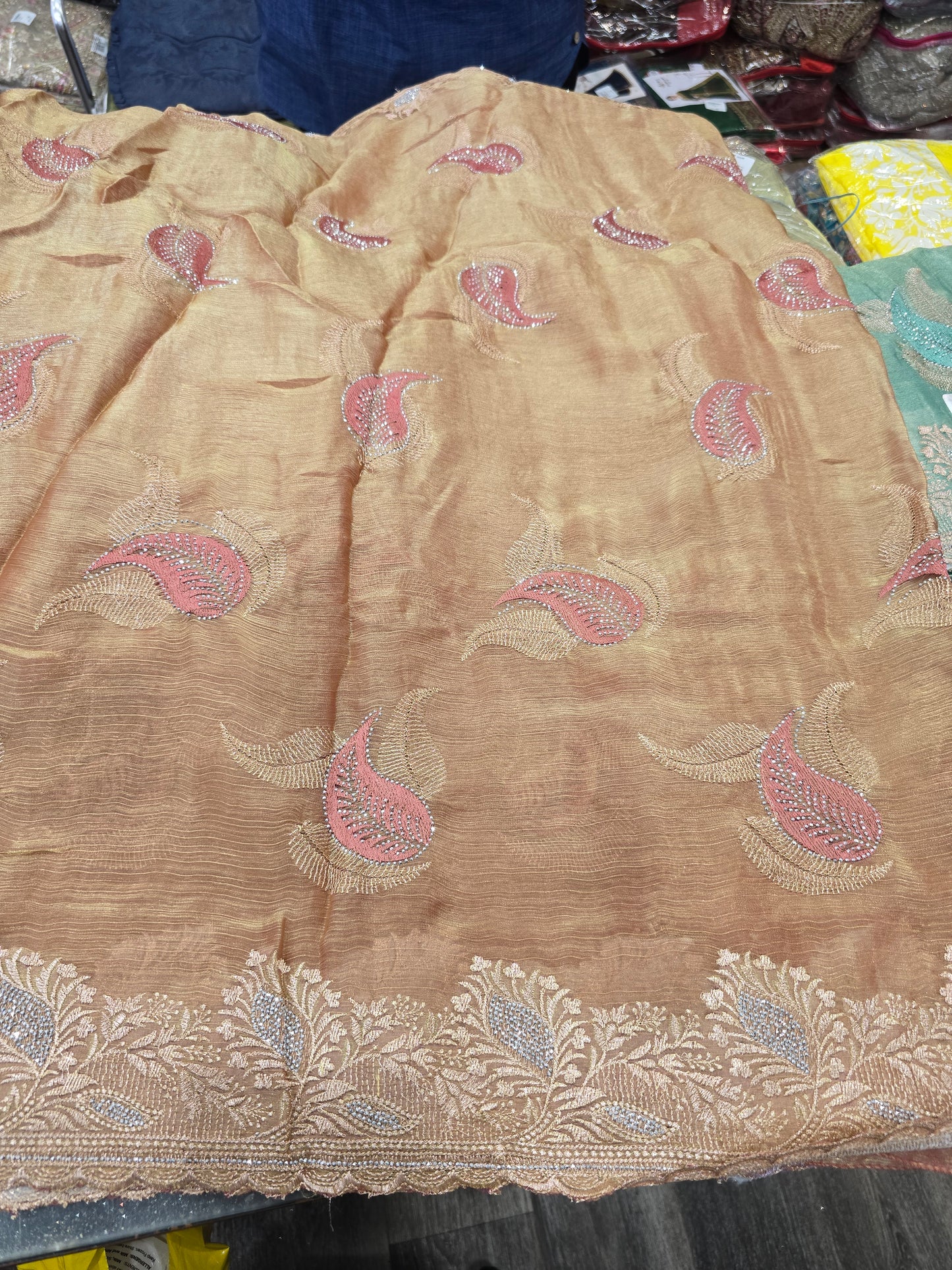 Beautiful designer tissue silk  saree
