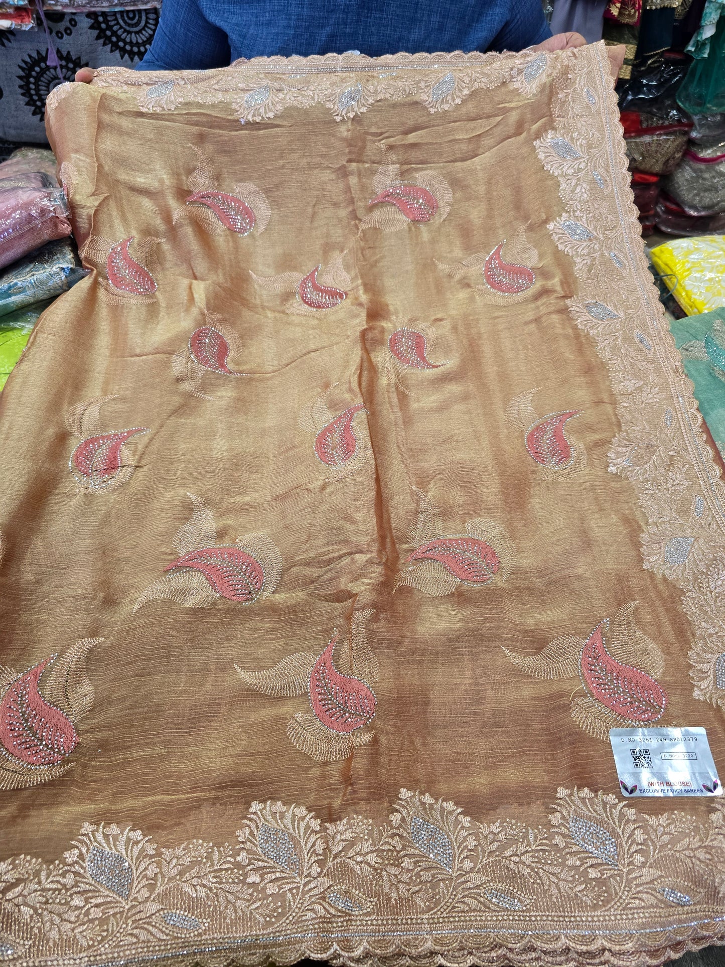 Beautiful designer tissue silk  saree