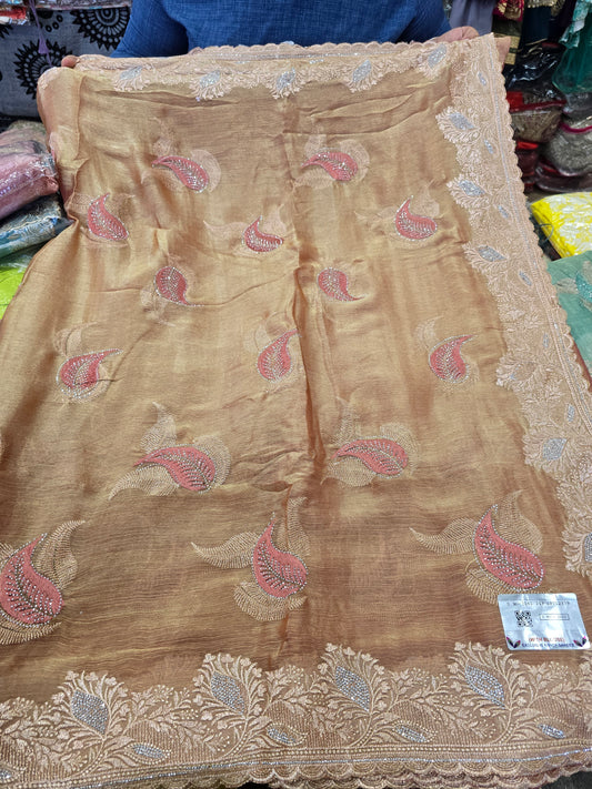 Beautiful designer tissue silk  saree