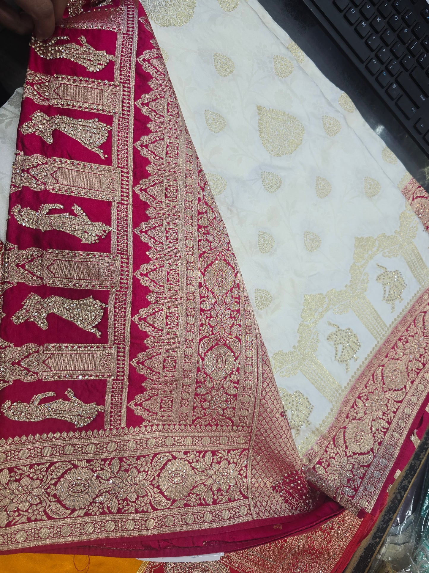 Beautiful designer pure silk saree