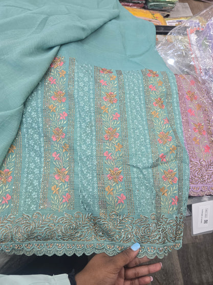 Beautiful designer gorgette saree