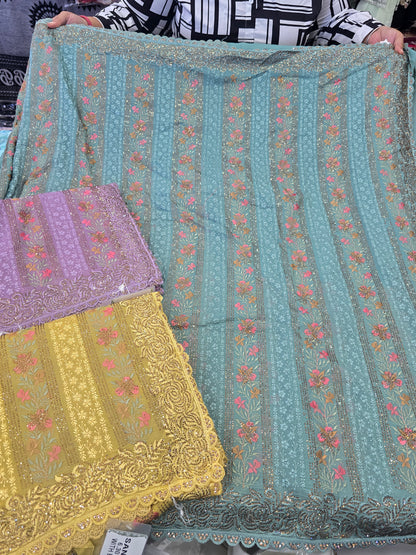 Beautiful designer gorgette saree