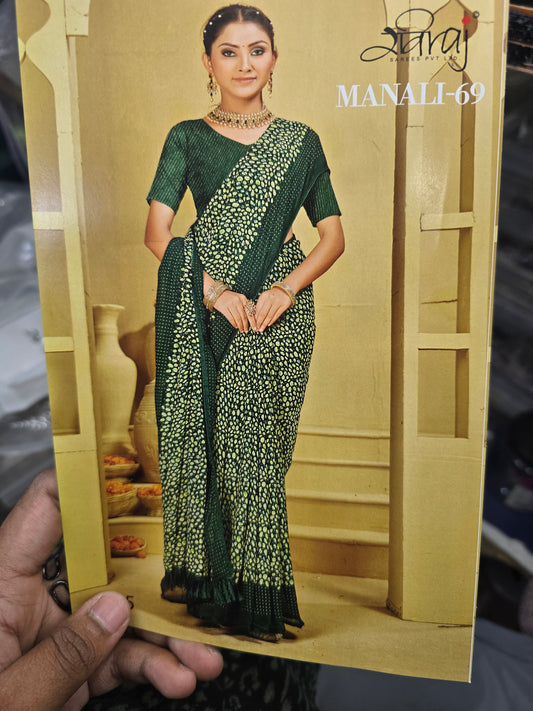 Beautiful designer brasso gorgette saree