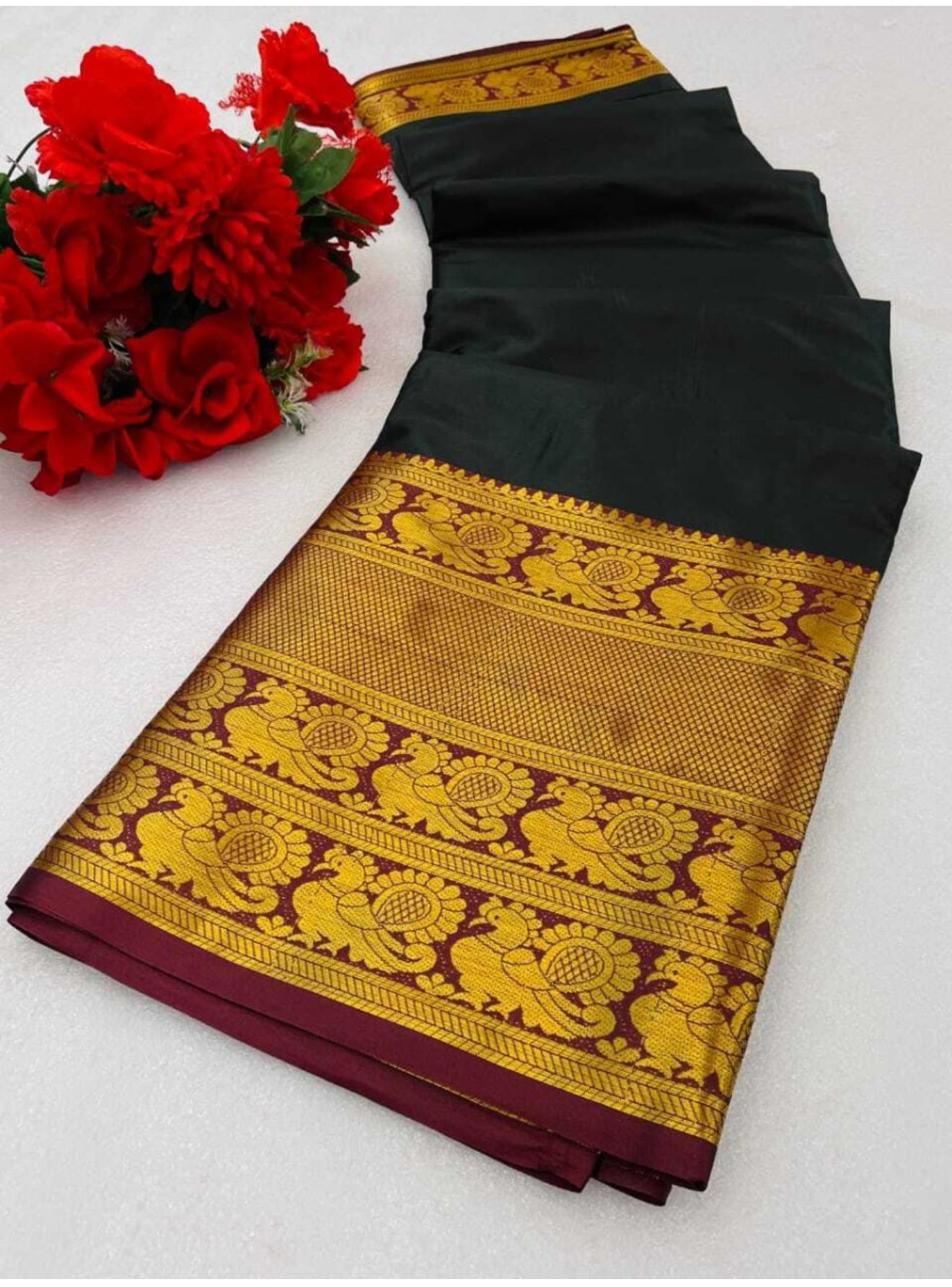 Beautiful designer Pure cottonSilk saree with Blouse piece