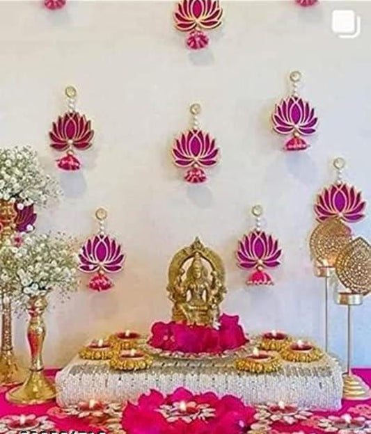 Beautiful designer set of 6 pieces lotus hangings