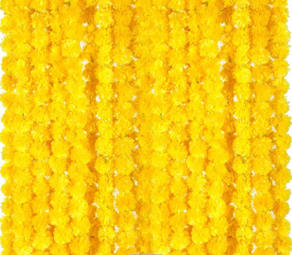 Marigold Flower Garland Mantle Decoratio Faux Garlands Wedding Garland, Diwali Decoration