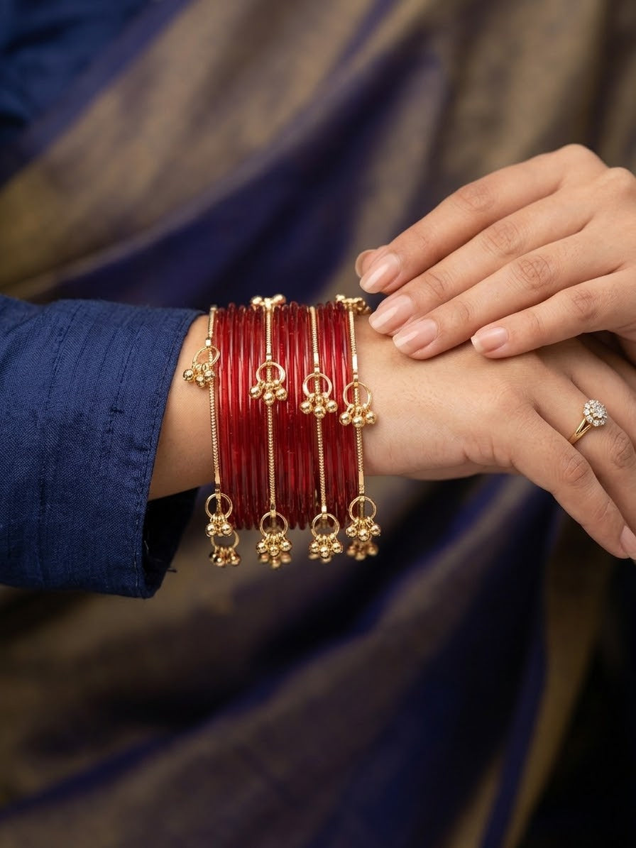 Beautiful designer jelly bangles with Kashmiri bangles