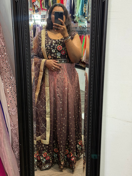 Beautiful designer gown style anarkali suit