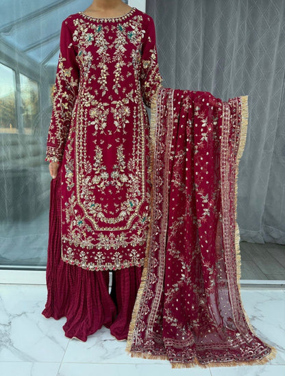 Beautiful designer plazo suit