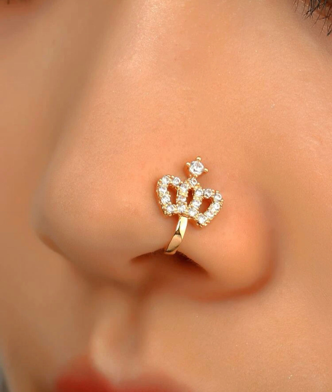 Beautiful designer stone nose ring