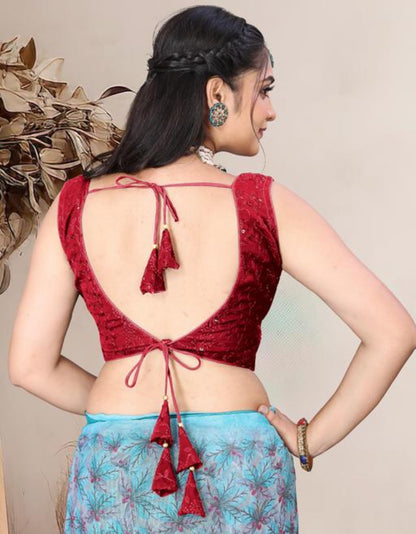 Beautiful designer lucknowi embroidery blouse