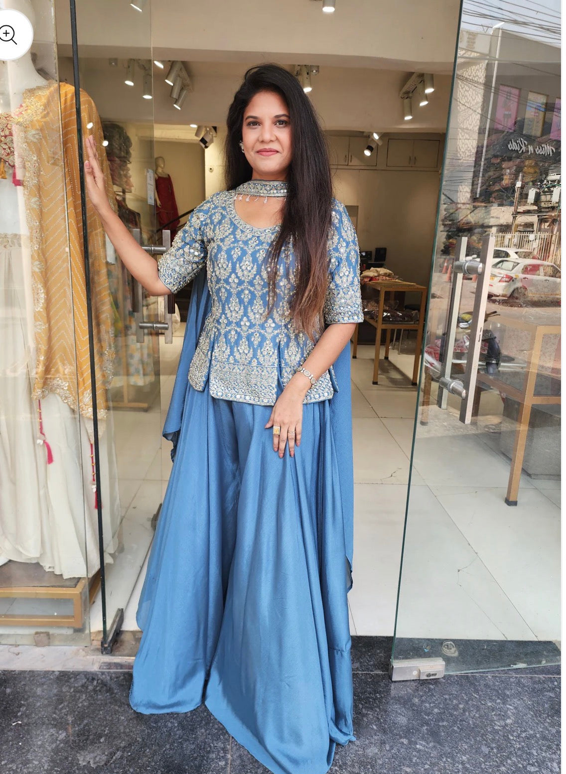 Beautiful designer plazo suit