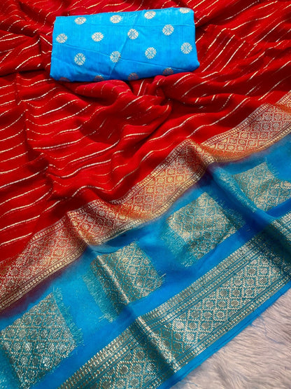Beautiful designer geogrette saree