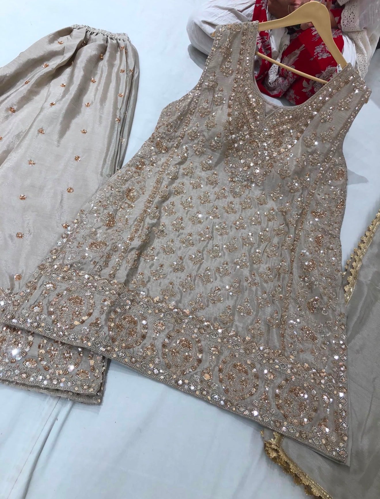 Beautiful designer plazo suit