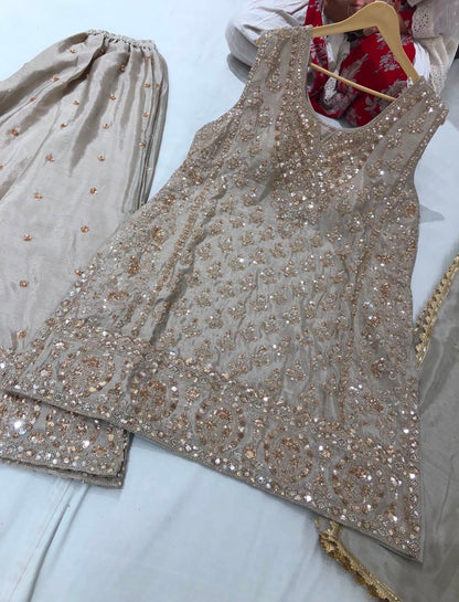 Beautiful designer plazo suit