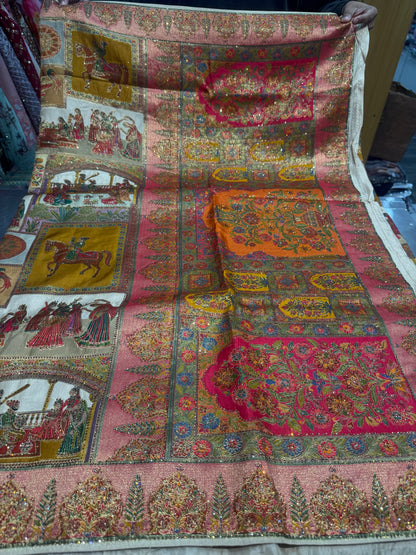 Beautiful designer Pure Kanni Silk Woven Sarees with Sabysachi Border
