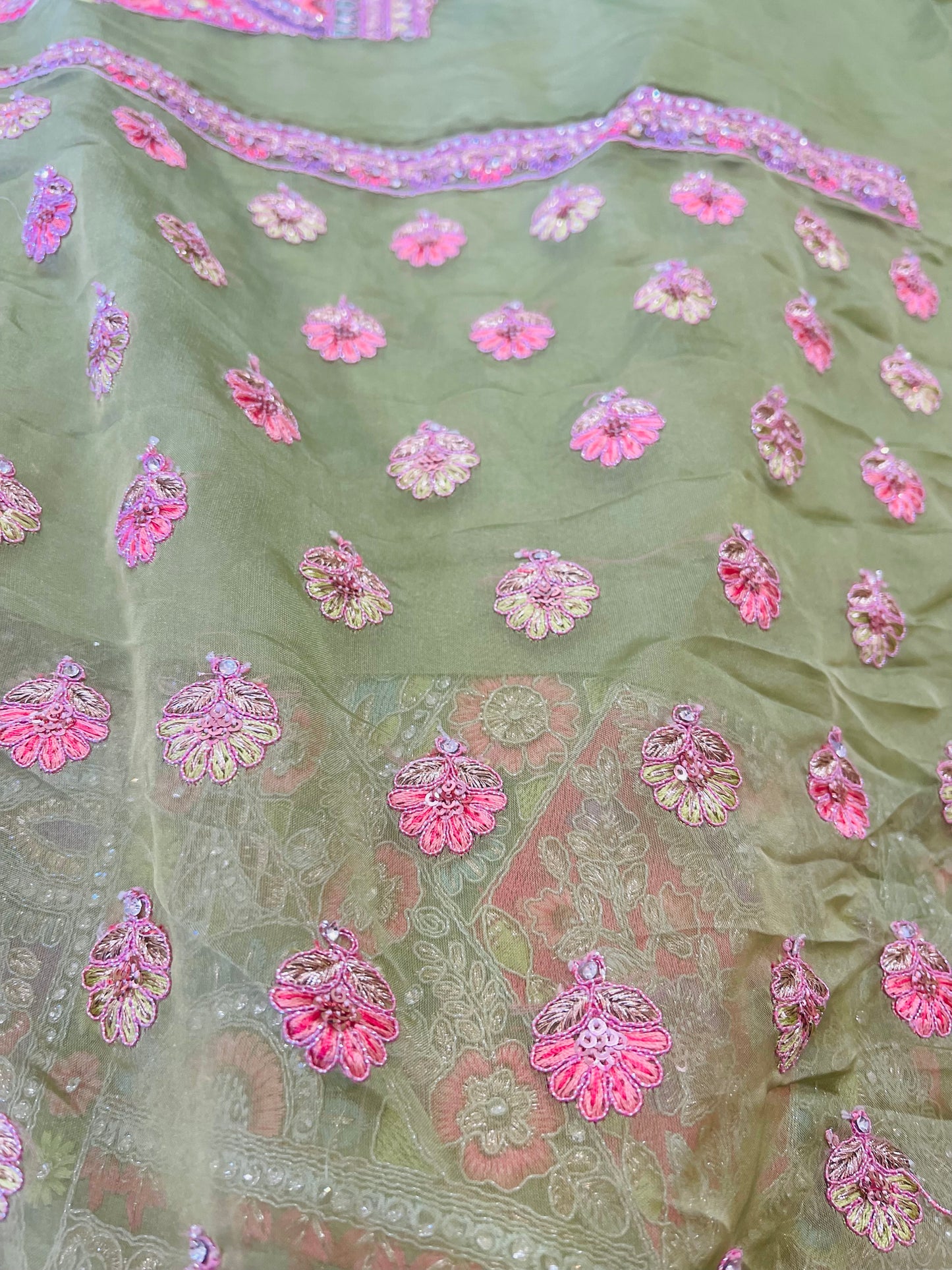 Beautiful designer heavily embroidery lengha choli