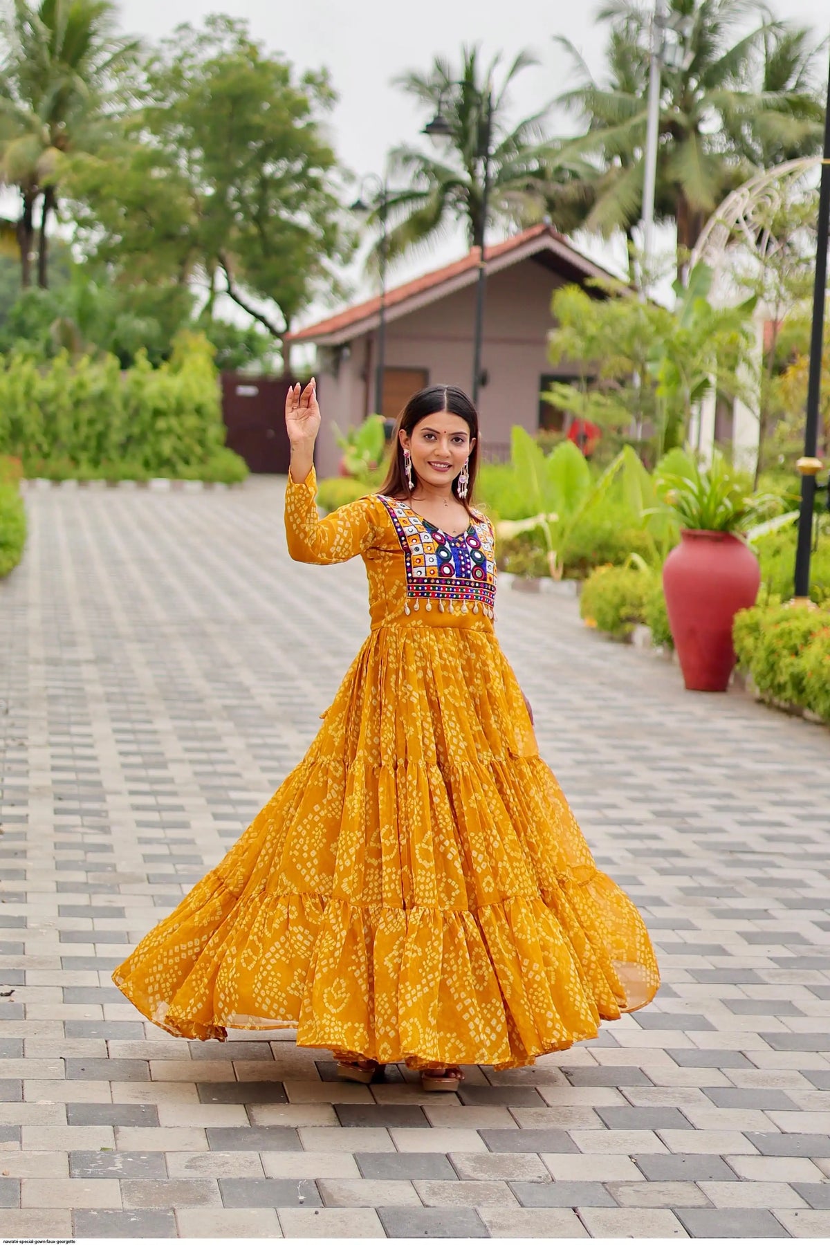 NAVRATRI SPECIAL GOWN FAUX GEORGETTE