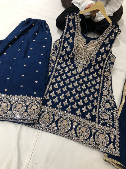 Beautiful designer plazo suit