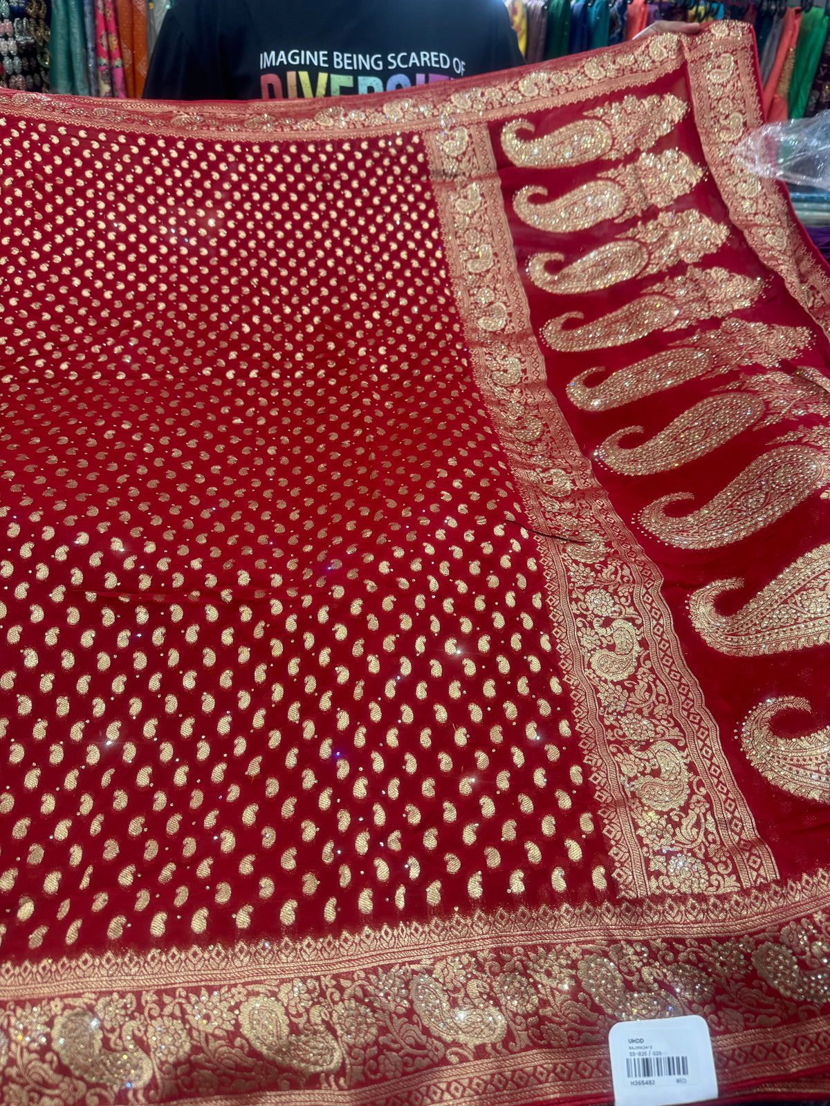 Beautiful designer pure geogrette saree