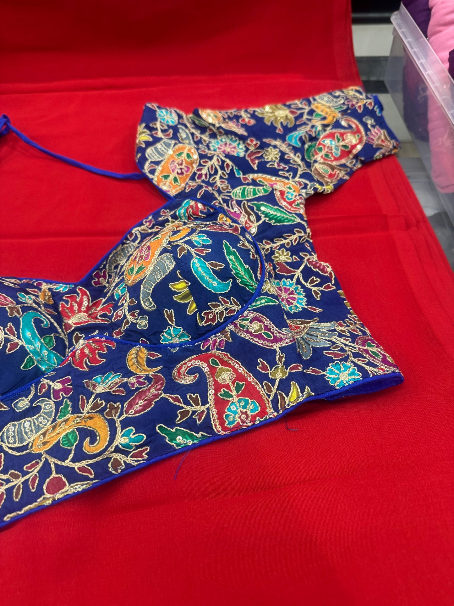 Beautiful designer saree blouse combo
