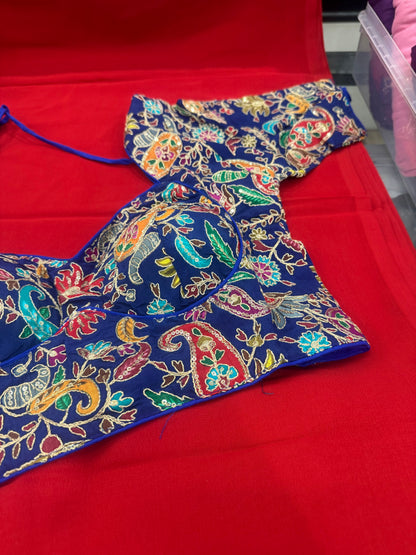 Beautiful designer saree blouse combo