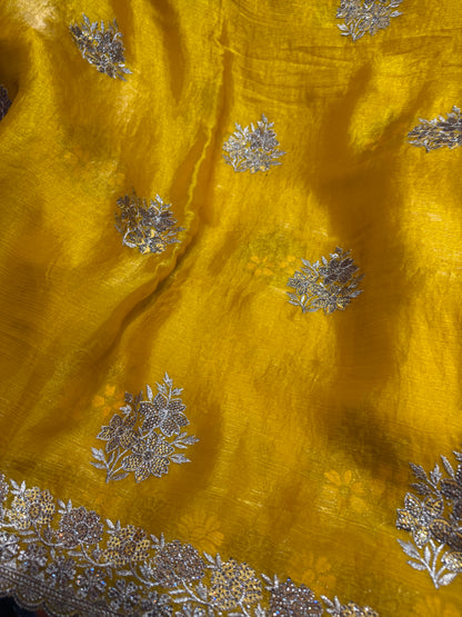 Beautiful designer embroidered saree