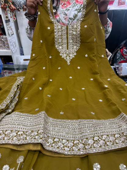Beautiful designer plazo suit