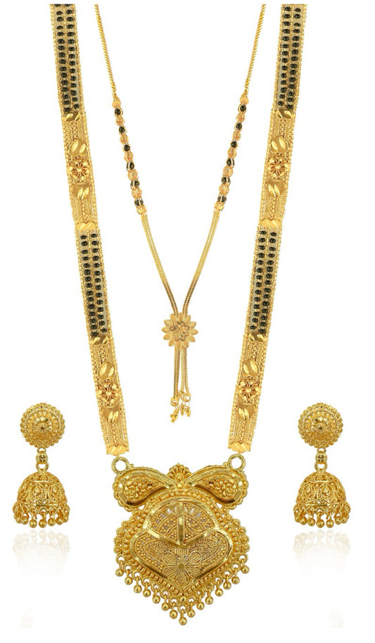 Beautiful designer mangalsutra set with jhumki