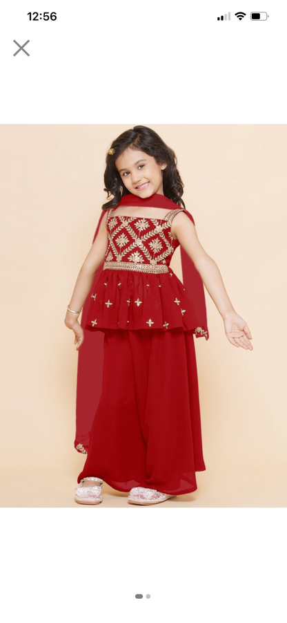 Beautiful designer plazo suit for girls