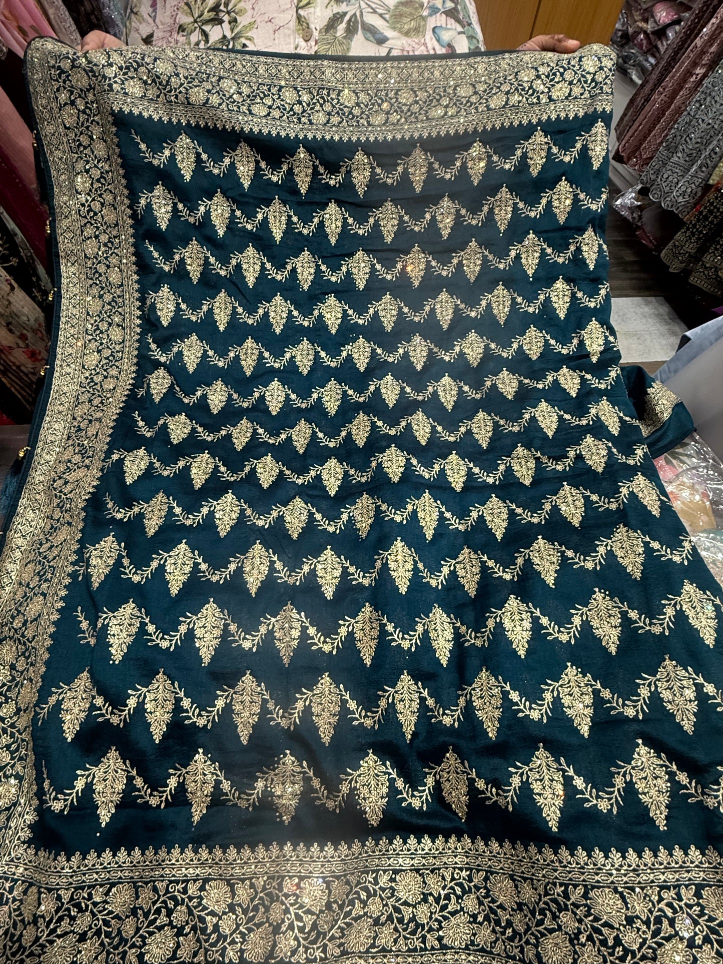 Beautiful designer fully embroidery saree