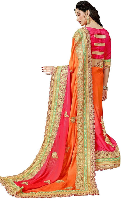 Beautiful designer heavily embroidery saree