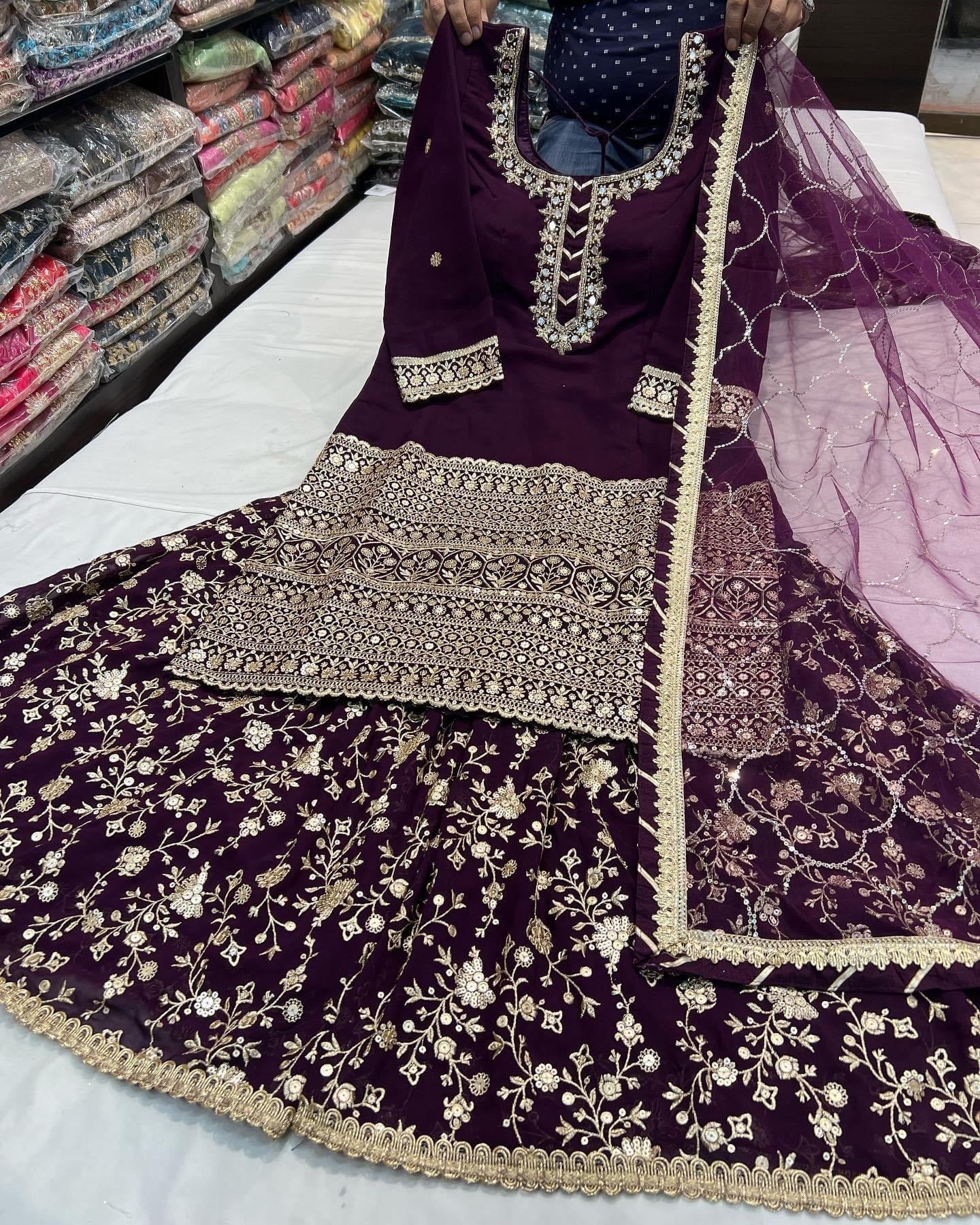 Beautiful designer sharara suit