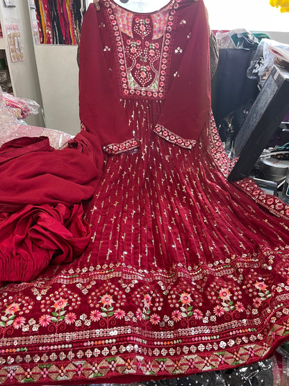 Beautiful designer nyra cut Churidar suit