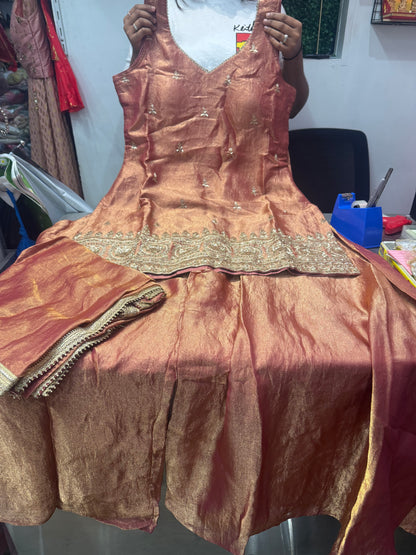 Beautiful designer plazo suit