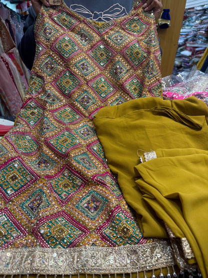 Beautiful designer plazo suit