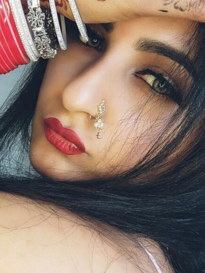 Beautiful designer marthi style nose ring