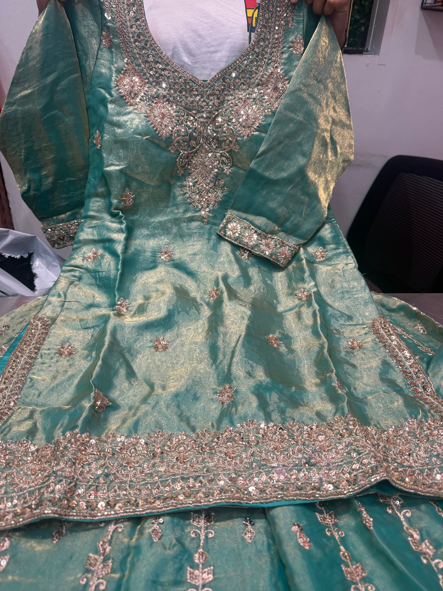 Beautiful designer plazo suit