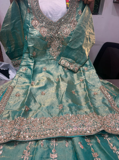 Beautiful designer plazo suit