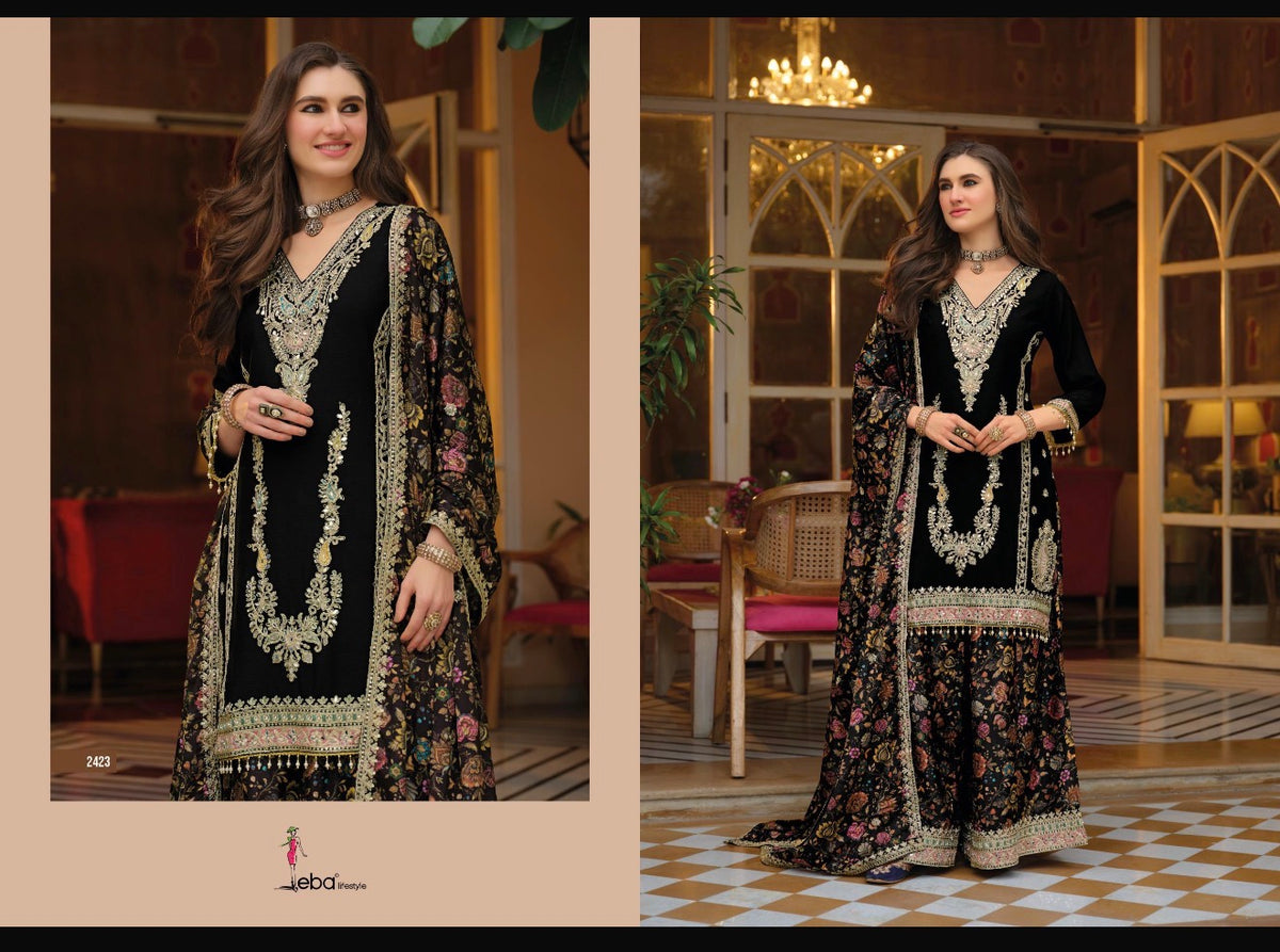 Beautiful designer plazo suit